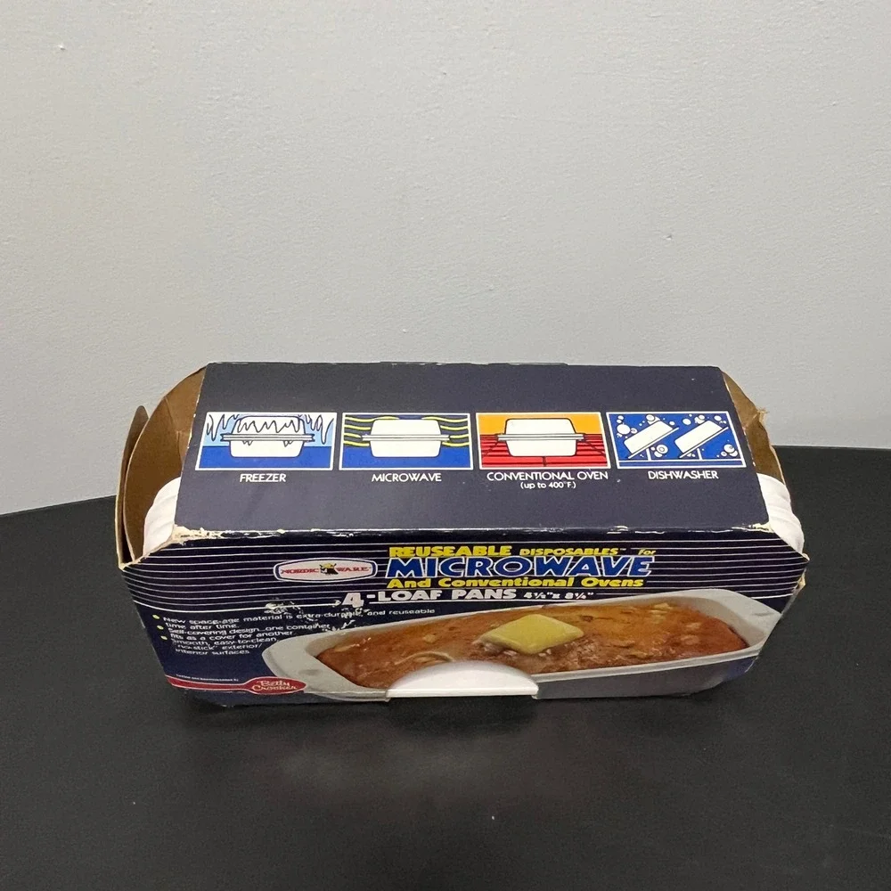 VTG Nordic Ware Reusable Microwave Conventional‎ Oven 4 Loaf Pans Betty Crocker